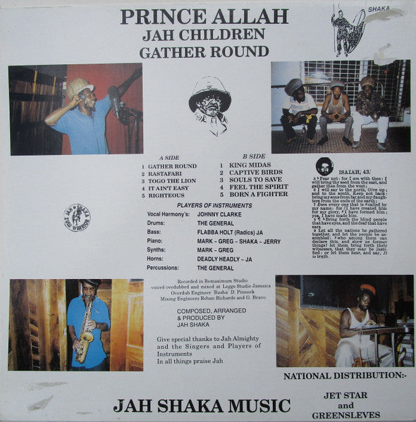 Prince Alla : Jah Children Gather Round (LP, Album)