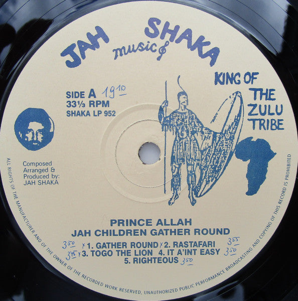 Prince Alla : Jah Children Gather Round (LP, Album)