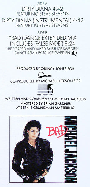 Michael Jackson : Dirty Diana (12", Single)