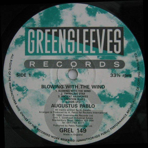 Augustus Pablo : Blowing With The Wind (LP, Album)
