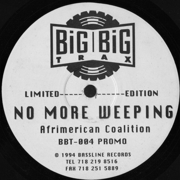 Afrimerican Coalition : No More Weeping (12", Ltd, Promo)