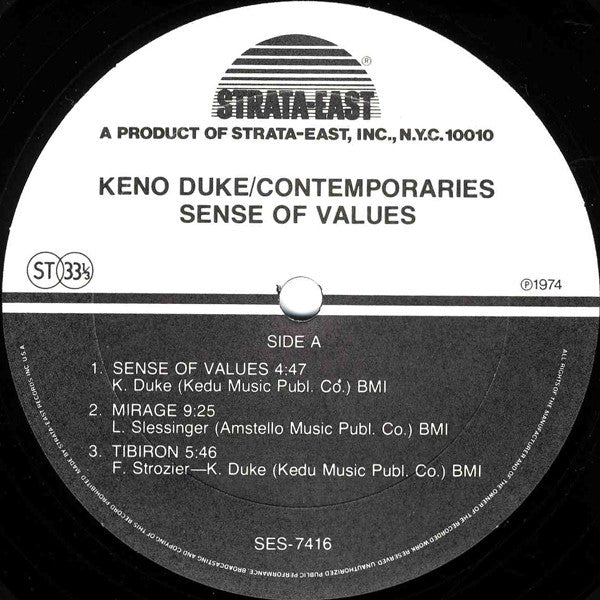 Keno Duke / Contemporaries* : Sense Of Values (LP, Album)