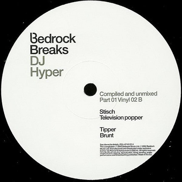 DJ Hyper : Bedrock Breaks: Compiled And Unmixed (Part 01) (2x12", Comp)
