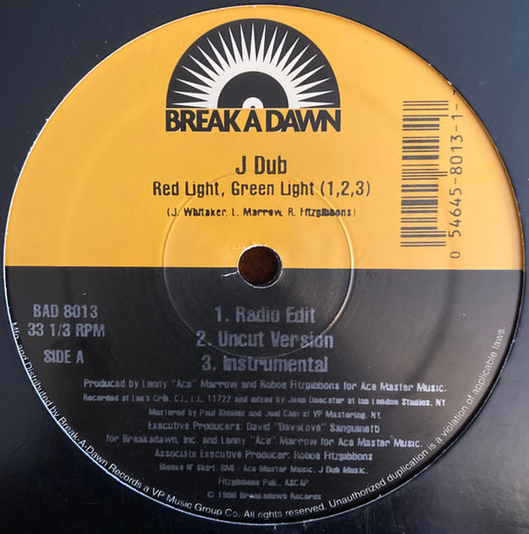 JDub(TheOffTheWall) : Red Light, Green Light (1,2,3) / Swingin’ Thru Ya Town (12")
