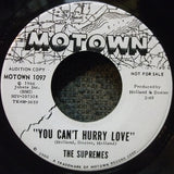 The Supremes : You Can't Hurry Love /  Same (7", Promo, Aud)
