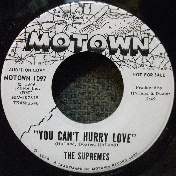The Supremes : You Can't Hurry Love /  Same (7", Promo, Aud)