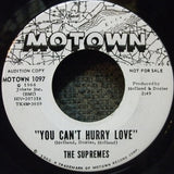 The Supremes : You Can't Hurry Love /  Same (7", Promo, Aud)
