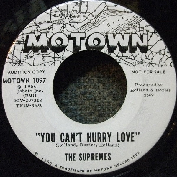 The Supremes : You Can't Hurry Love /  Same (7", Promo, Aud)