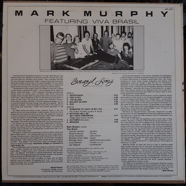 Mark Murphy Featuring Viva Brasil : Brazil Song - Cancoes Do Brasil (LP, Album)