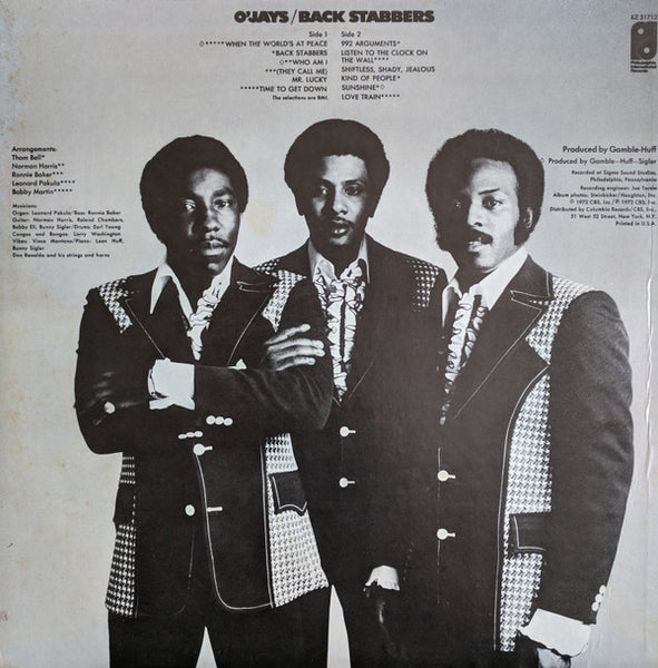 O'Jays* : Back Stabbers (LP, Album, Pit)
