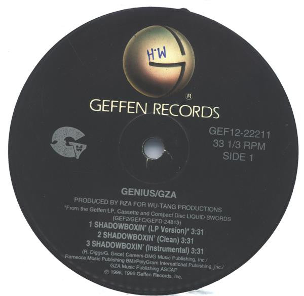 The Genius / GZA : Shadowboxin' / 4th Chamber (12")