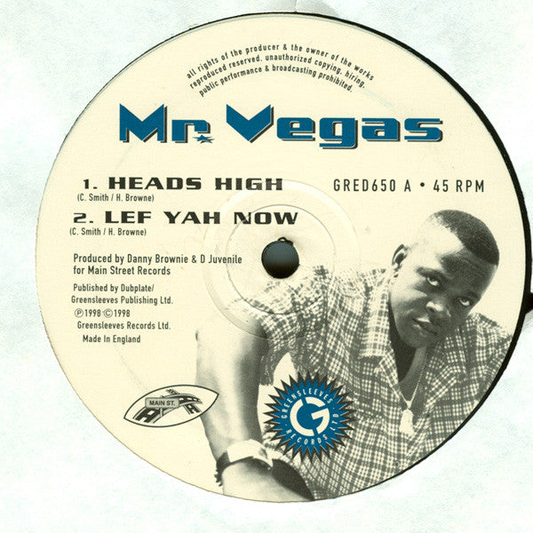 Mr. Vegas : Heads High (12")