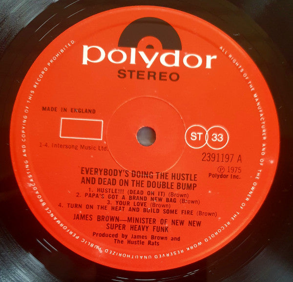 James Brown : Everybody's Doin' The Hustle & Dead On The Double Bump (LP)