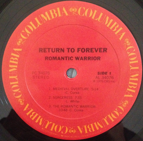 Return To Forever : Romantic Warrior (LP, Album, RE, Car)