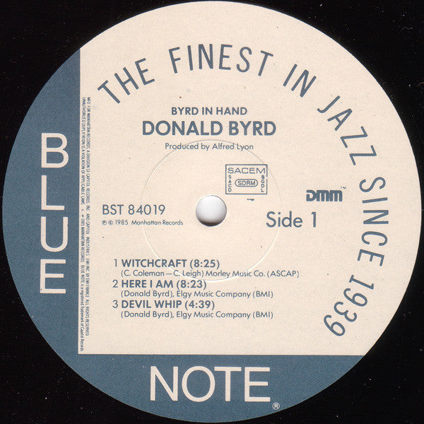 Donald Byrd : Byrd In Hand (LP, Album, RE, RM)