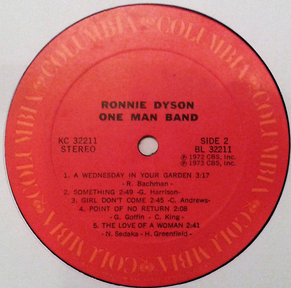 Ronnie Dyson : One Man Band (LP, Album, Pit)