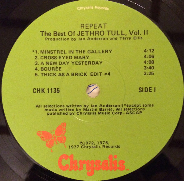 Jethro Tull : Repeat - The Best Of Jethro Tull - Vol. II (LP, Comp, Win)