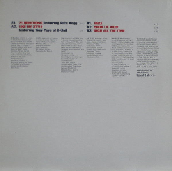 50 Cent : Get Rich Or Die Tryin' (12", Ltd, Promo, Smplr)