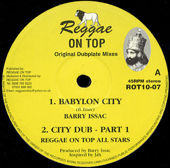 Barry Issac / Reggae On Top Allstars : Babylon City (10")