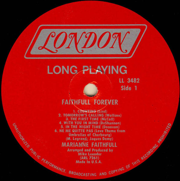 Marianne Faithfull : Faithfull Forever... (LP, Album, Mono)