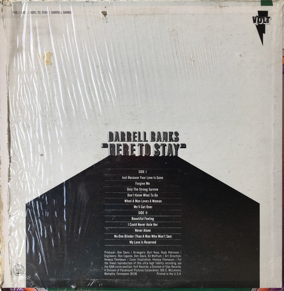 Darrell Banks : Here To Stay (LP, Album, Pit)