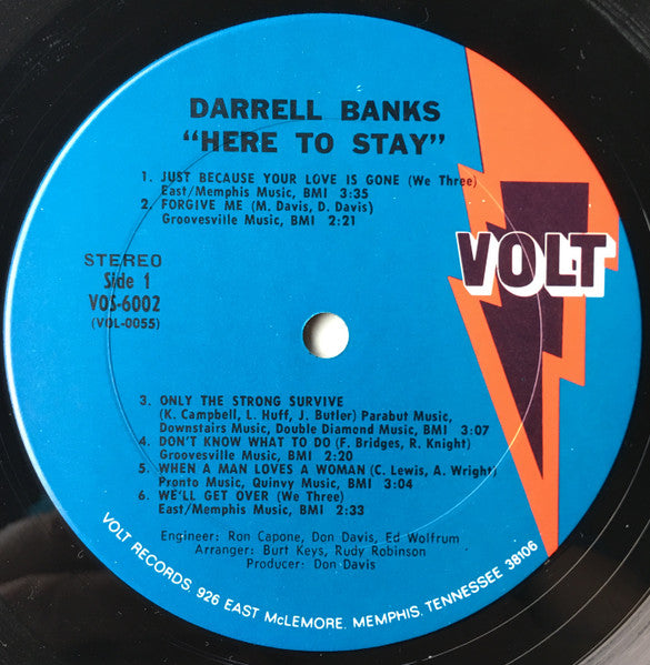 Darrell Banks : Here To Stay (LP, Album, Pit)