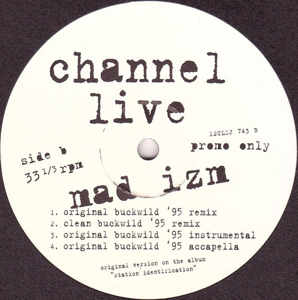 Channel Live : Mad Izm (Buckwild Mixes) (12", Promo)