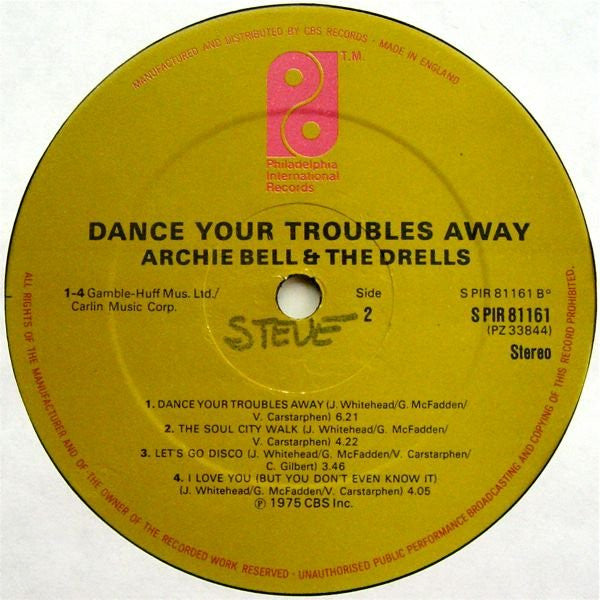 Archie Bell & The Drells : Dance Your Troubles Away (LP, Album)