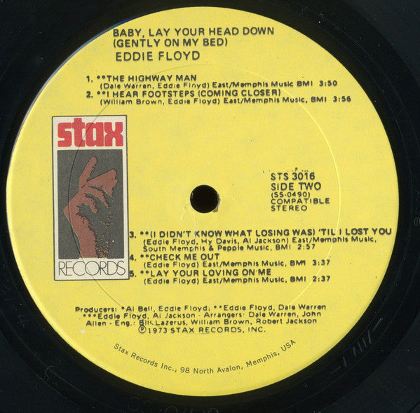 Eddie Floyd : Baby Lay Your Head Down (Gently On My Bed) (LP, Album)