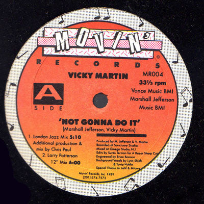 Vicky Martin : Not Gonna Do It (New London Mix By Chris Paul) (12")