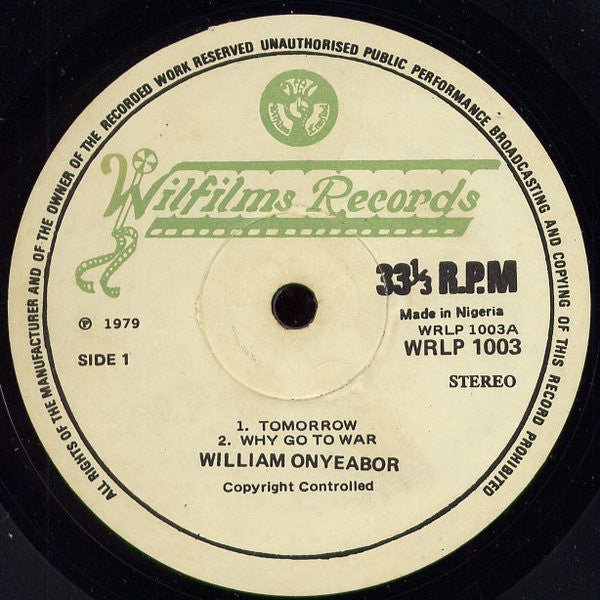 William Onyeabor : Tomorrow (LP, Album)