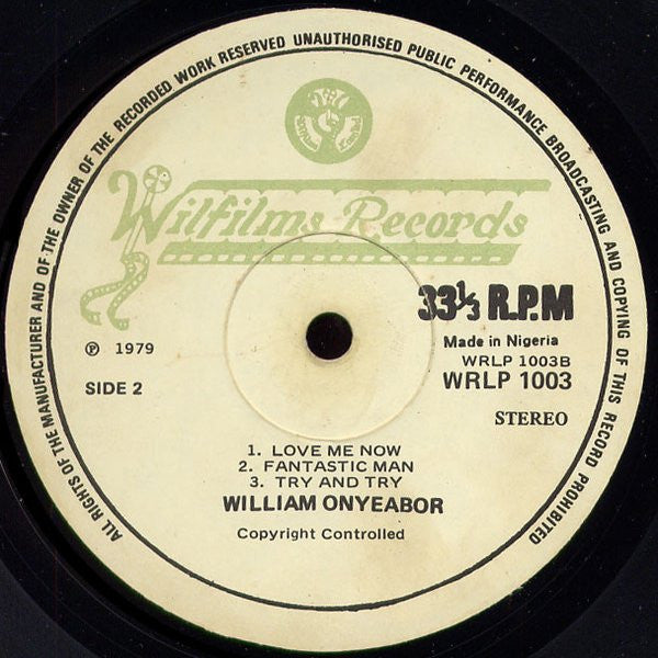 William Onyeabor : Tomorrow (LP, Album)