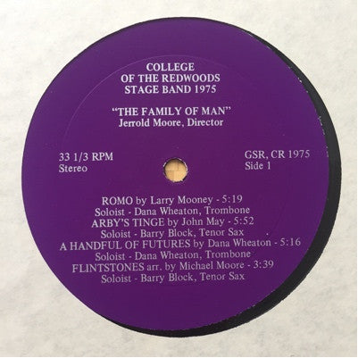 College Of The Redwoods Stage Band : The Family Of Man (LP, Album)