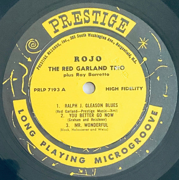 The Red Garland Trio plus Ray Barretto : Rojo (LP, Album, Mono)