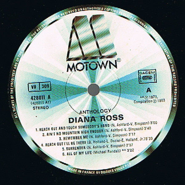 Diana* : Diana Ross Anthology  (2xLP, Comp)