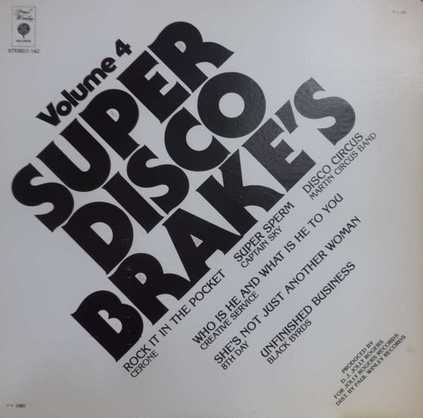Various : Super Disco Brake's Volume Four (LP, Comp, Unofficial)