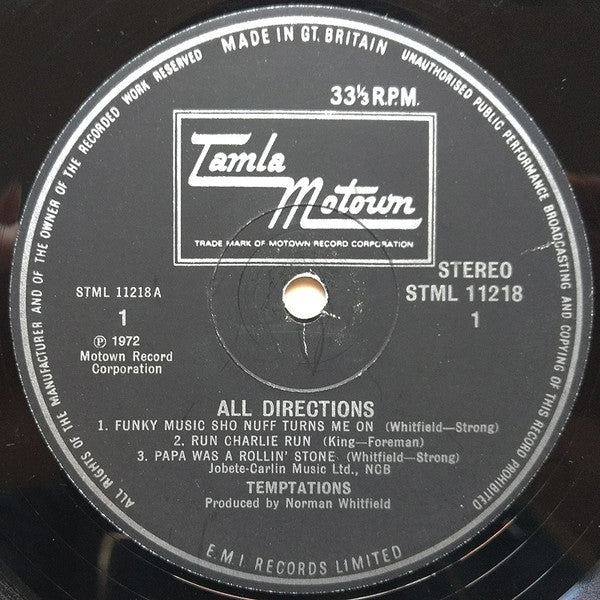 The Temptations : All Directions (LP, Album)