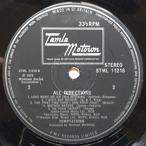 The Temptations : All Directions (LP, Album)
