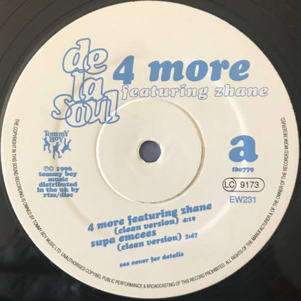 De La Soul Featuring Zhané : 4 More (12")