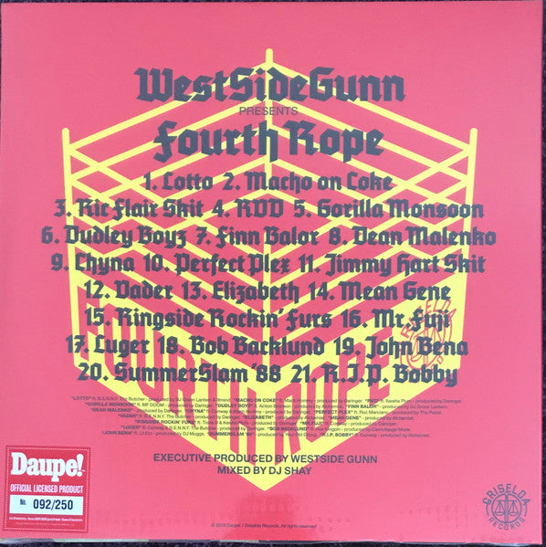 Westside Gunn : Fourth Rope (2xLP, Comp, Ltd, Mixtape, Num, Red)