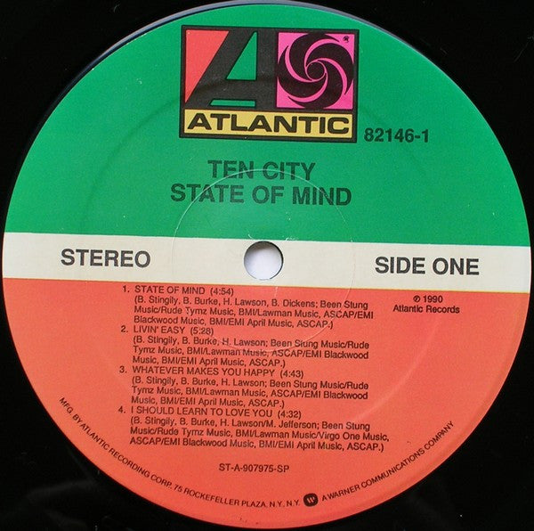 Ten City : State Of Mind (LP, Album)
