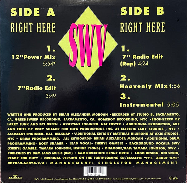 SWV : Right Here (12", Single)