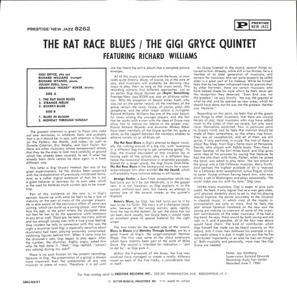 Gigi Gryce Featuring Richard Williams : The Rat Race Blues (LP, Album, RE)