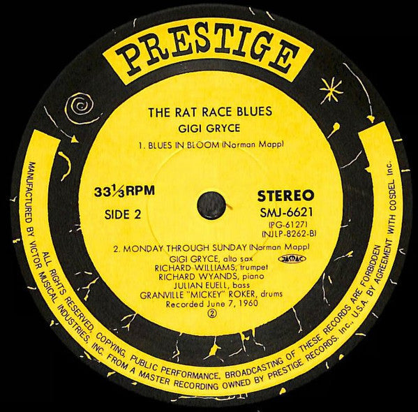 Gigi Gryce Featuring Richard Williams : The Rat Race Blues (LP, Album, RE)