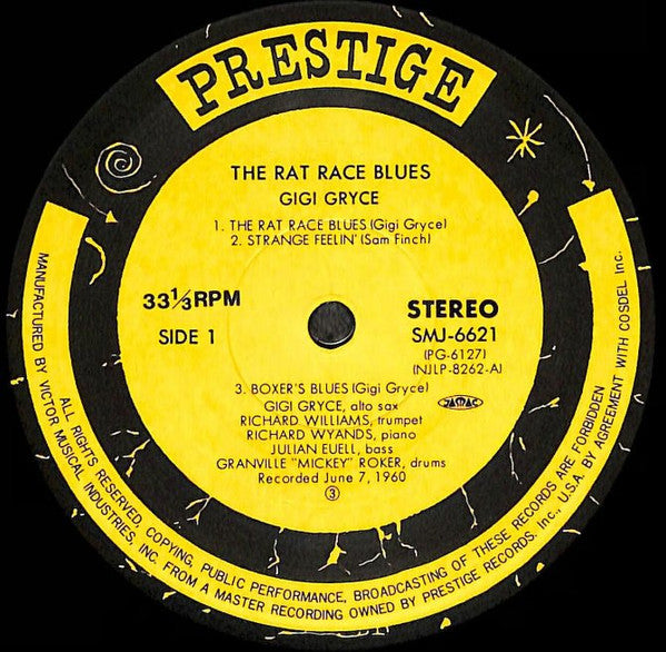 Gigi Gryce Featuring Richard Williams : The Rat Race Blues (LP, Album, RE)