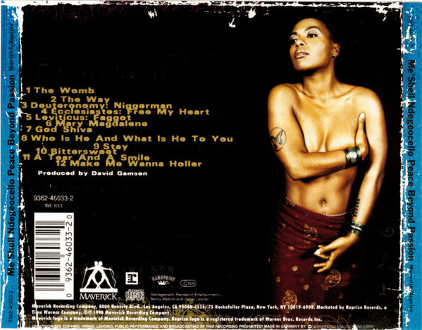 Me'Shell Ndegéocello* : Peace Beyond Passion (CD, Album, RE)