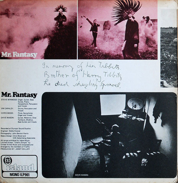 Traffic : Mr. Fantasy (LP, Album, Mono, Gat)