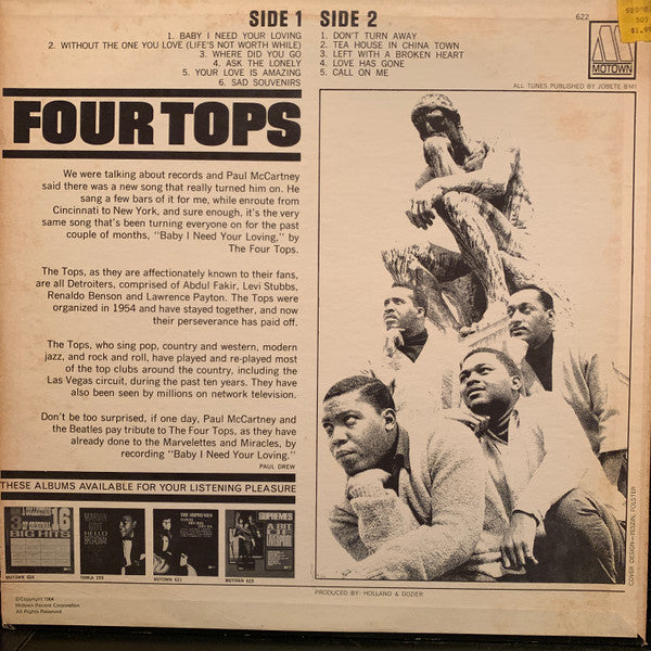 Four Tops : Four Tops (LP, Album, Roc)