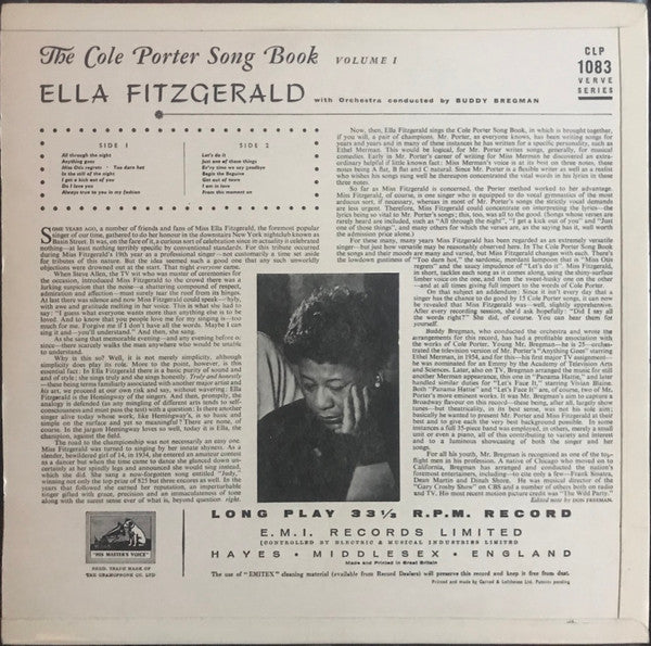 Ella Fitzgerald : The Cole Porter Songbook Volume One (LP, Album, RE)