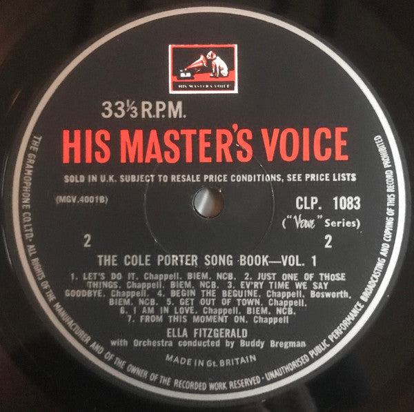 Ella Fitzgerald : The Cole Porter Songbook Volume One (LP, Album, RE)